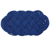 Paillasson Corde Tressée Main Bleu 72 x 37 cm